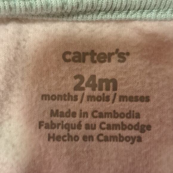 Carter's 24 Month Winter Polar Bear  Sweatshirt and Footsie Jumper - Picture 8 of 9